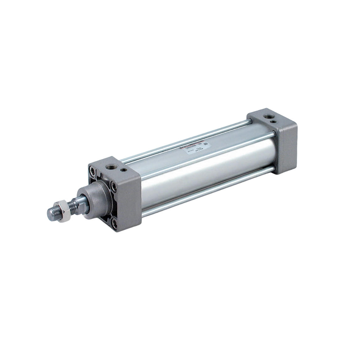 Imagen de los cilindros C95 de SMC, compatibles con normativas ISO y VDMA, para máxima eficiencia.