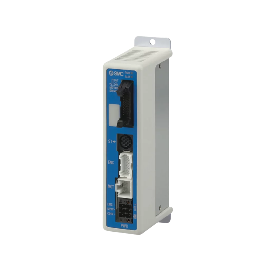 Imagen del controlador JXC de SMC, configuración sencilla con funciones avanzadas de posicionamiento.