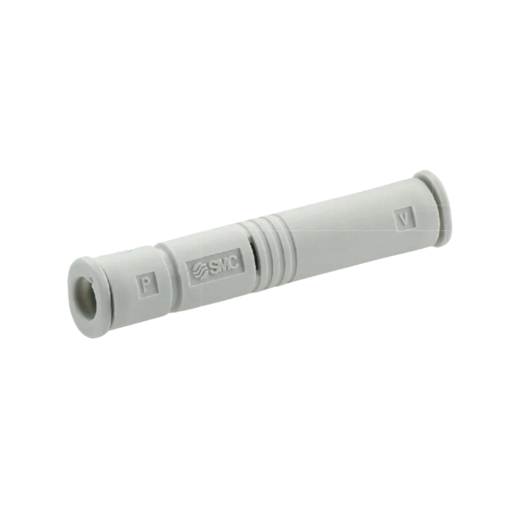 Imagen del eyector de vacío modelo en línea ZU*A de SMC, ideal para caudales de hasta 16 l/min.