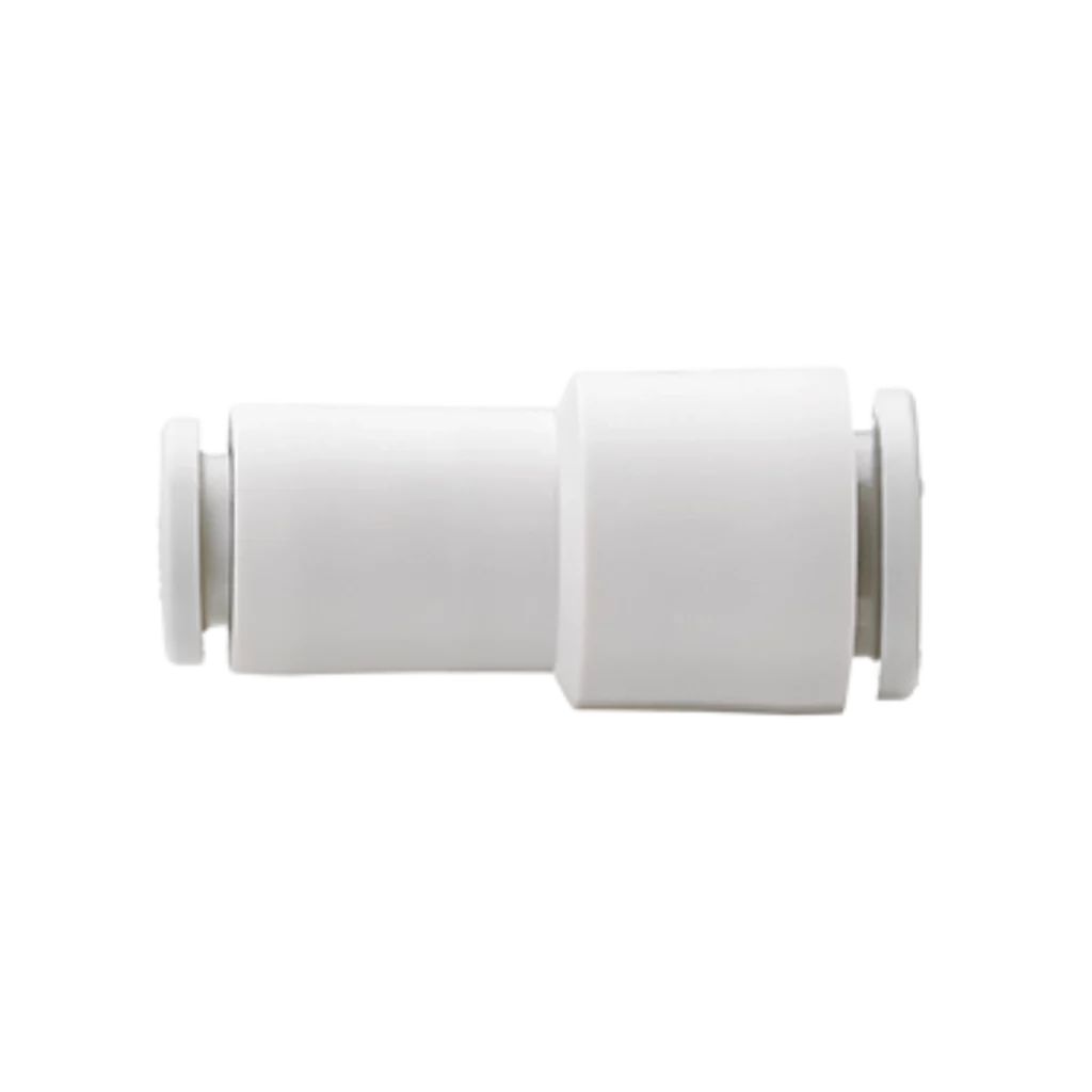Imagen del conector neumático KQ2H-A de SMC, reductor para conectar tubos de diferentes diámetros.